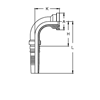 Фланец Interlock SAE, код 61, угол 90° CH1212FL90B DN=19 - фото 127818