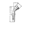 Фланец Interlock SUPERCAT, угол 45° CH1620YP45B DN=25 - фото 127889