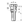 Шестигранная гайка Nissan, BSP резьба, конус 60°, двойная, обжатая CX0404FGCP DN=6,3 - фото 128404