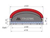 Резиновая накладка для подъемников OMA / APAC / WERTHER кордированная 123x24x10 РТИ-Сервис 1008K - фото 61116