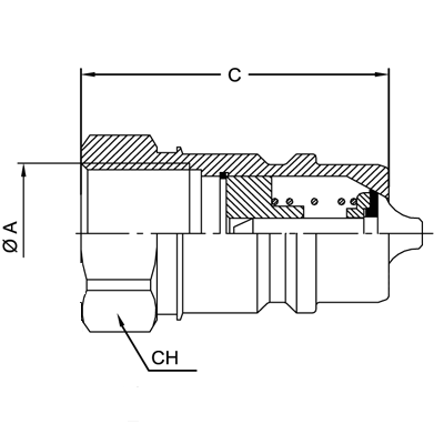 БРС ISO A BSP ниппель VSAA06M C32