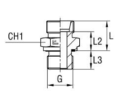Переходник под кольцо DL06 BSP 1/4" (корпус) арт. 100524.1