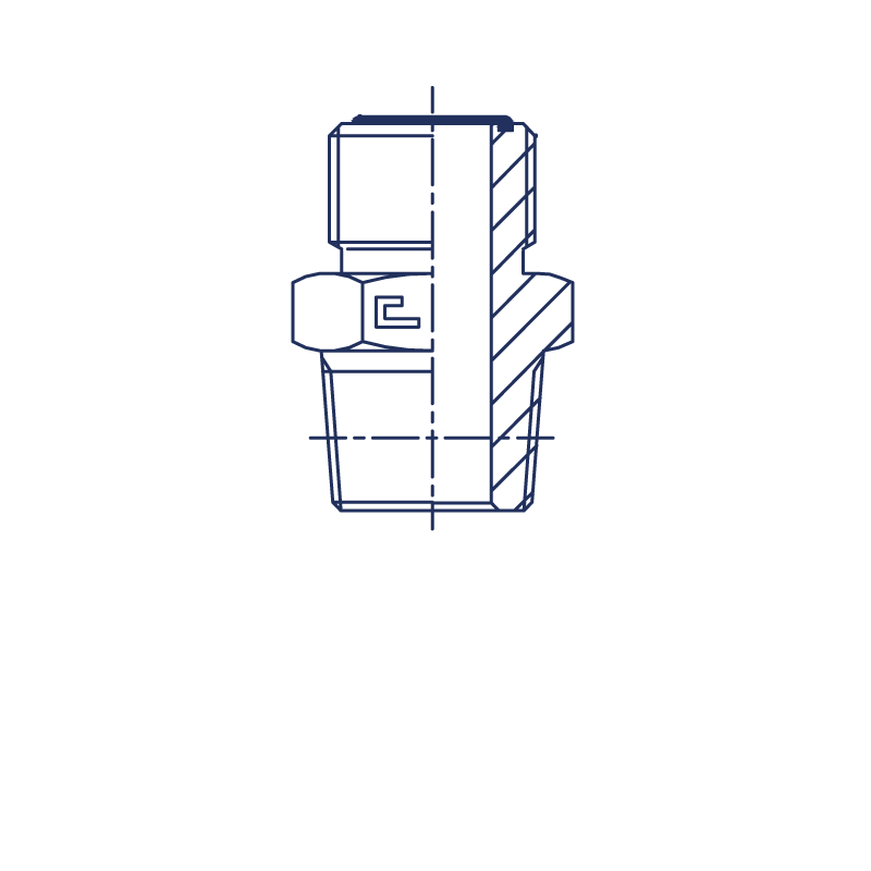 Штуцер ORFS 1.3/16" NPT 3/4"