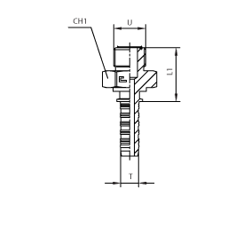 Фитинги РВД ORFS, наружная резьба, ISO 8434-3 (SAE J1453) 804201 DN=6